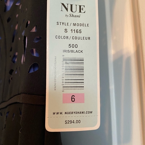 Nue by Shani blue/purple and black laser cut dress - Picture 12 of 16